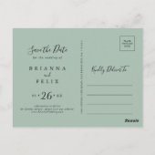 Elegante sierlijke herfst bloemen opslaan de datum briefkaart (Achterkant)