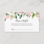 Elegante sierlijke herfst bloemenluier Raffle tick Informatiekaartje (Voorkant)