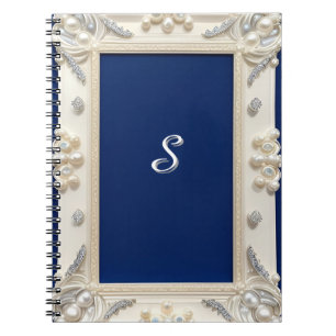 Elegante Sierlijke Lijst Gloed 📖 Aangepaste Naam  Notitieboek