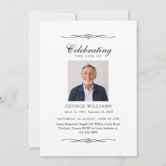 Elegante Sierlijke Viering Van Het Leven Foto Begr Kaart