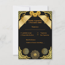 Elegante Sierlijke Zwarte Antwoord Sjabloon