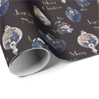Elegante sierplanten van champagne blush en marine cadeaupapier
