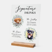 Élégante signature Boissons Animaux Mariages Chien (Angle)