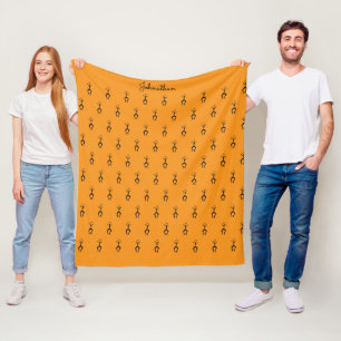 Elegante, silhouet Lingala dansers Fleece Deken