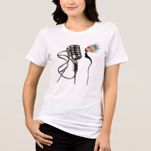 Elegante Silhouette Singer Tri-Blend Shirt