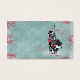 Élégante silhouette vintage de poule filles