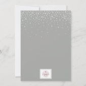 Elegante Silver en Mauve bruiloft uitnodiging (Achterkant)