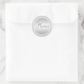 Elegante Silver MERCI Labels Stickers (Tas)