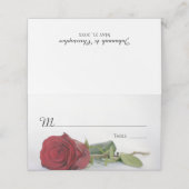 Elegante single Red Rose bruiloft Write-In (Buitenkant ongevouwen)