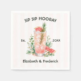 Elegante Sip Sip Hooray Grapefruit Cocktail Bruilo Servet