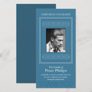 Elegante sjabloon Dank je wel Herdenkingsfoto 3