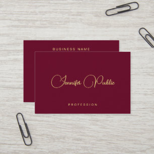 Elegante Sjabloon Goud Tekst Script Luxe Euro Form Visitekaartje