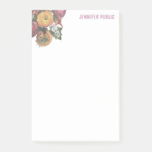 Elegante Sjabloon Pastel Kleuren Waterverf Rozen Post-it® Notes