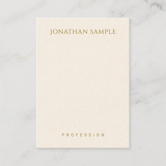 Elegante Sjabloon voor aangepaste Gold-tekst Moder Visitekaartje (Voorkant)