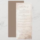 Elegante sjabloon voor Beige menu (Voorkant / Achterkant)