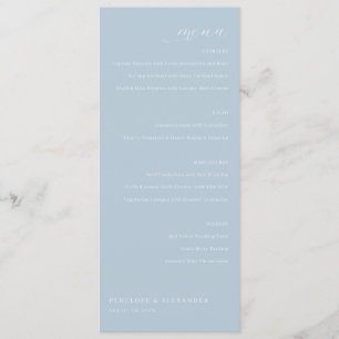 Elegante sjabloon voor blauwe menukaart