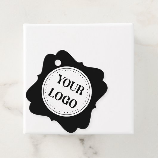 Elegante & Slanke Zwarte QR Code Bedankjes Labels (In situ)