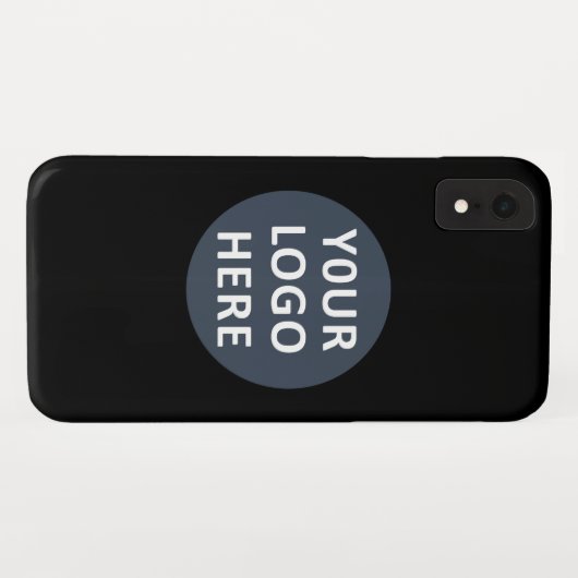 Elegante & Slanke Zwarte QR Code Case-Mate iPhone Case (Achterkant (horizontaal))