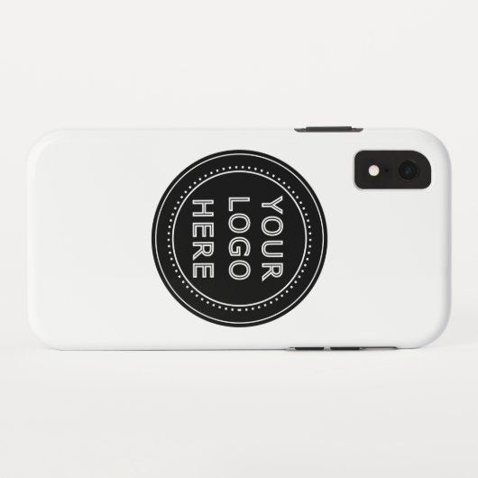 Elegante & Slanke Zwarte QR Code Case-Mate iPhone Case (Achterkant (horizontaal))