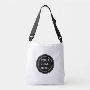 Elegante & Slanke Zwarte QR Code Crossbody Tas