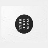 Elegante & Slanke Zwarte QR Code Fleece Deken (Voorkant (Horizontaal))