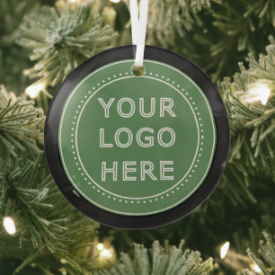 Elegante & Slanke Zwarte QR Code Glas Ornament