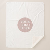 Elegante & Slanke Zwarte QR Code Sherpa Deken (Voorkant)