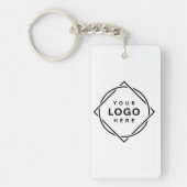 Elegante & Slanke Zwarte QR Code Sleutelhanger (Voorkant)