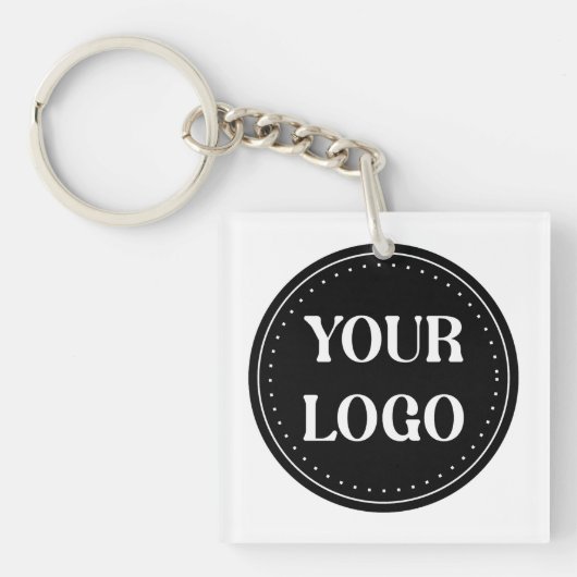 Elegante & Slanke Zwarte QR Code Sleutelhanger (Voorkant)