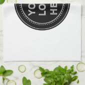 Elegante & Slanke Zwarte QR Code Theedoek (Gevouwen)