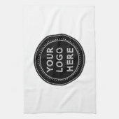 Elegante & Slanke Zwarte QR Code Theedoek (Verticaal)