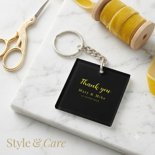 Elegante Sleutelhanger met Dank U voor Iedere Gele
