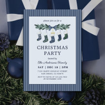 Elegante slinger donkerblauw gestreept kerstfeest