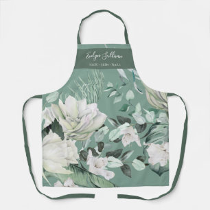 Elegante Smaragd groen Beauty Professional Schort