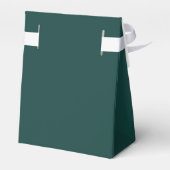 Elegante Smaragd Groene Bruiloft Favor Box Bedankdoosjes (Achterkant)