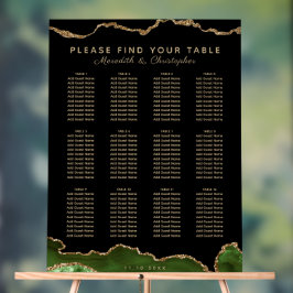 Elegante Smaragdgroene 12 Tafel Bruiloft Zitplaats Acryl Bord