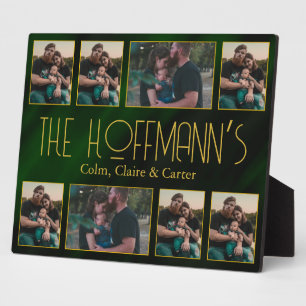 Elegante smaragdgroene gouden lijsten 8 familiefot fotoplaat