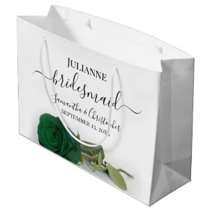 Elegante Smaragdgroene Roos Poshe Bruidsmeisje Tro Groot Cadeauzakje