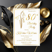 Elegante Sneeuwklokjes 80ste Verjaardagsfeest Gest