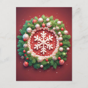 ❄️ Elegante Sneeuwvlok Kerst Charme 🎄 Festief Briefkaart