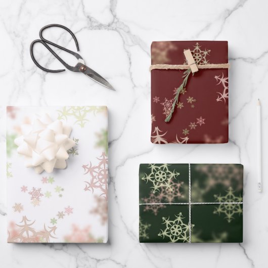 Elegante sneeuwvlok | Kerstvakantie Inpakpapier Vel (Voorkant)