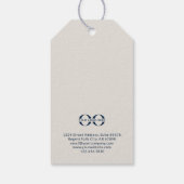 Elegante sneeuwvlok vakantie boodschap cadeaulabel (Achterkant)