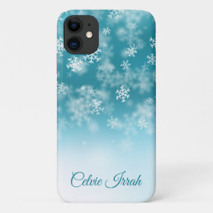 Elegante Sneeuwvlokken Persoonlijk iPhone X Hoes