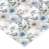 Elegante Soft Dusty Blue Waterverf Bloemen voor Tafelkleed (Gekanteld)