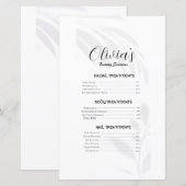 Elegante Soft White Beauty Services prijslijst (Voorkant / Achterkant)