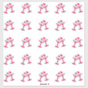 Élégante Soirée de mariage Boissons Sticker Kiss-C