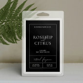 Elegante soja was smelt verticaal 3x2 rechthoekig voedselcontainer etiket