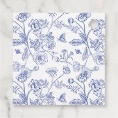 Elegante 'Something Blue' Bruidsdouche Bedankt Bedankjes Labels (Achterkant)