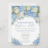 Elegante Something Blue Hydrangea Bruiloftsborrel Kaart (Voorkant)