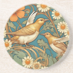 Elegante Songbird Decoratieve Keramische Tegel Zandsteen Onderzetter